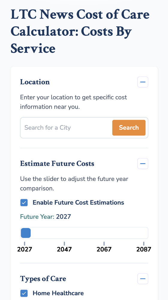 LTC News Cost of Care Calculator
